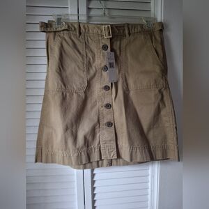 Tommy HILFIGER Stylish Tan Button-Front Skirt